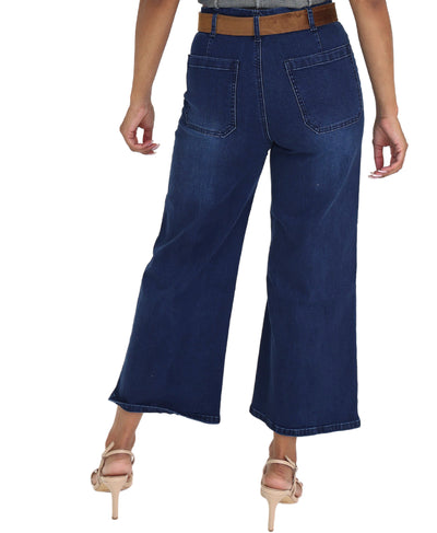 Cropped Jeans w/ Belt image 2