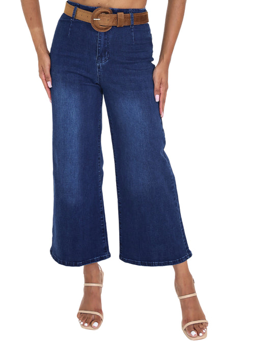 Cropped Jeans w/ Belt view 
