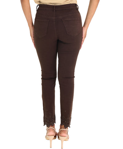 Jeans w/ Embroidered & Crystal Detail image 2
