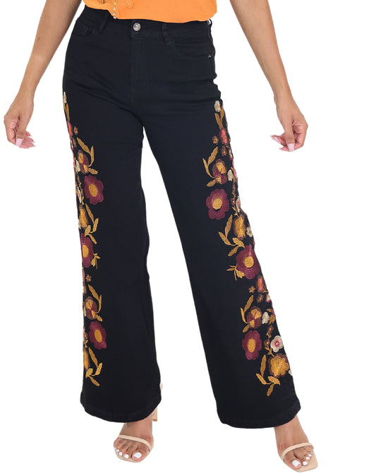 Jeans w/ Embroidered Detail view 