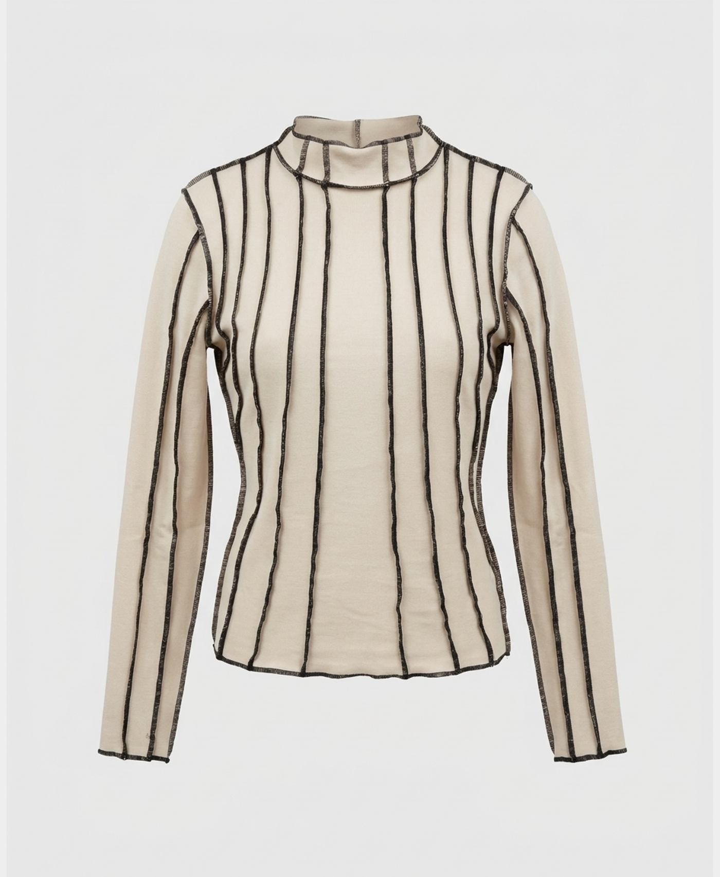 Contrast Seam Mock Neck Top – FOX'S - Online