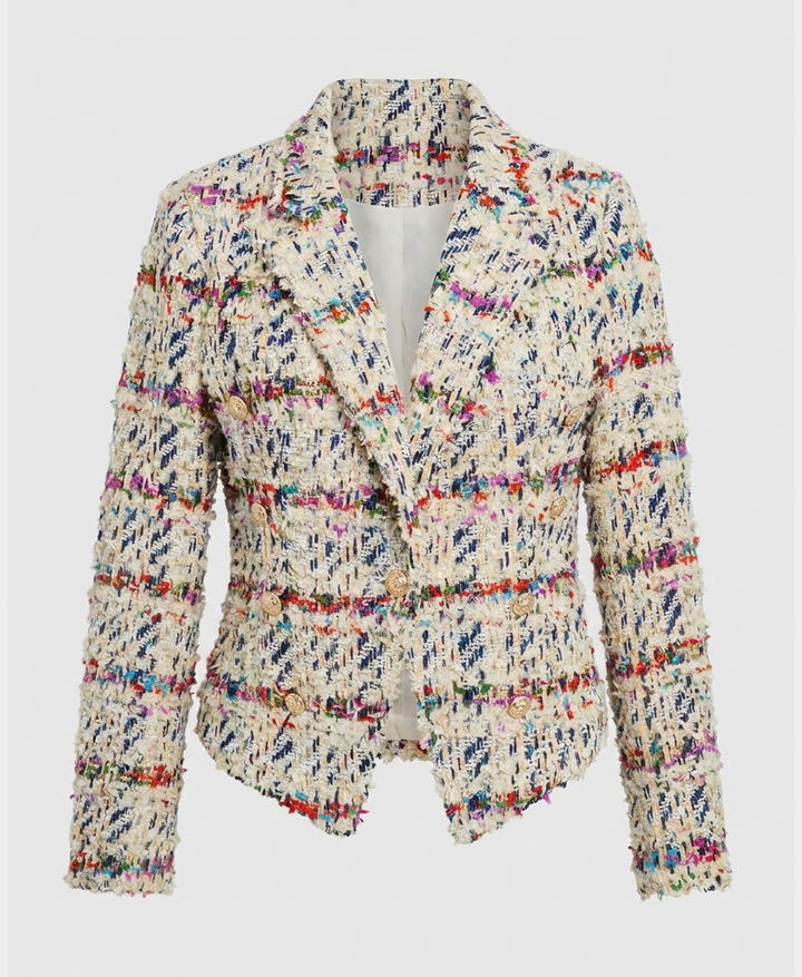 Tweed Fringe Blazer – FOX'S - Online