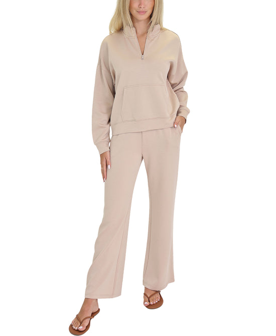 Cloud Fleece Quarter Zip Top view 