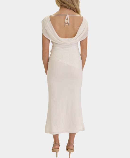 Mesh Draped Maxi Dress view 2