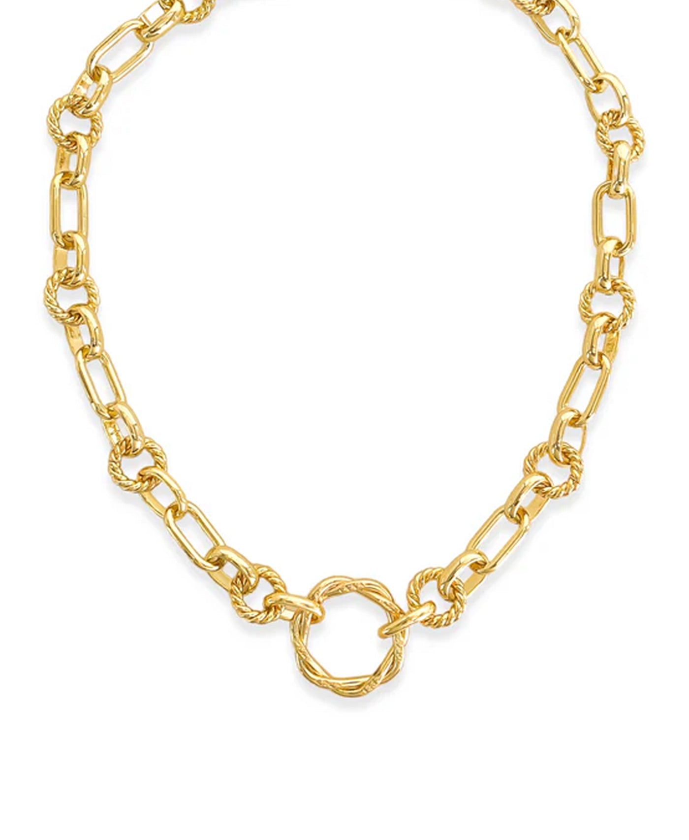 Twisted Oval Chain Necklace view 1