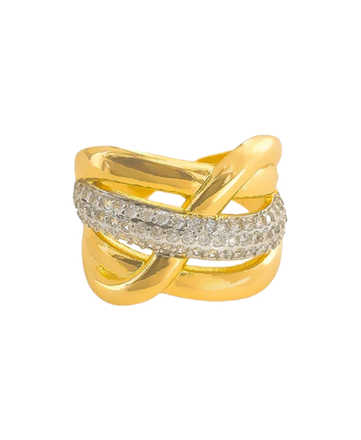 Cubic Zirconia Twist Ring view 1