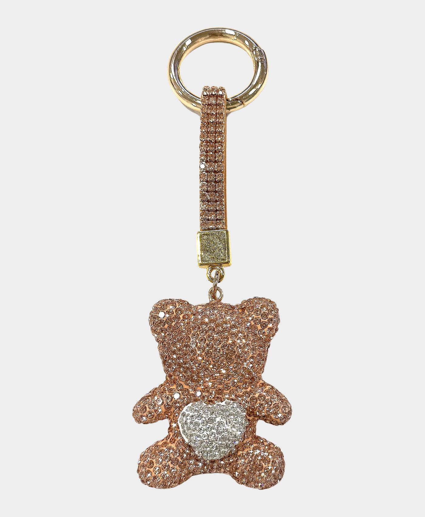 Crystal Bear Keychain/Bag Charm w/ Heart view 1