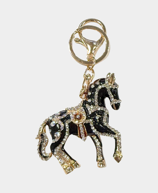Horse Keychain/Bag Charm w/ Crystals view 