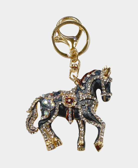 Horse Keychain/Bag Charm w/ Crystals view 