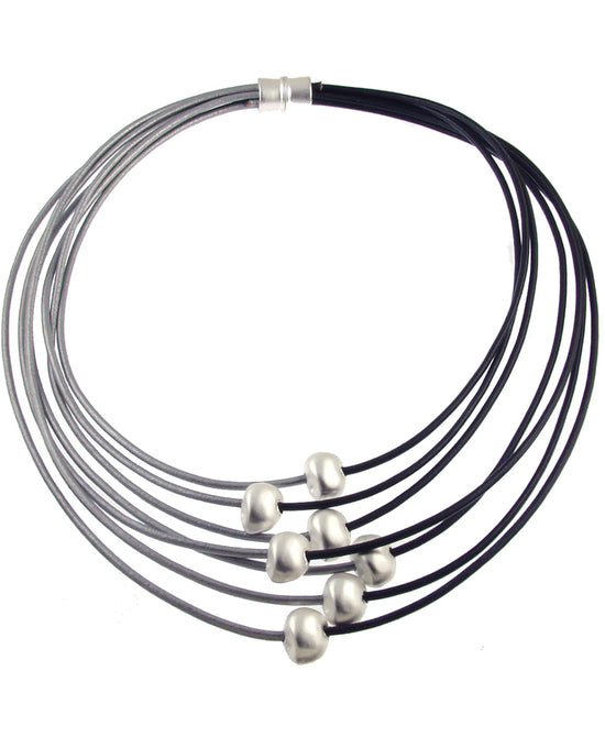 Two Tone Necklace w/ Beads view 