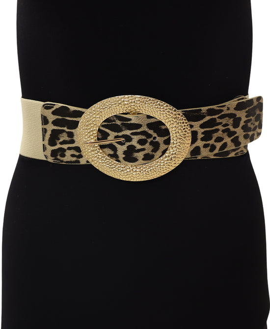 Leopard Print Buckle Belt view 