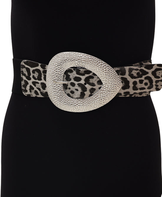 Leopard Print Buckle Belt view 