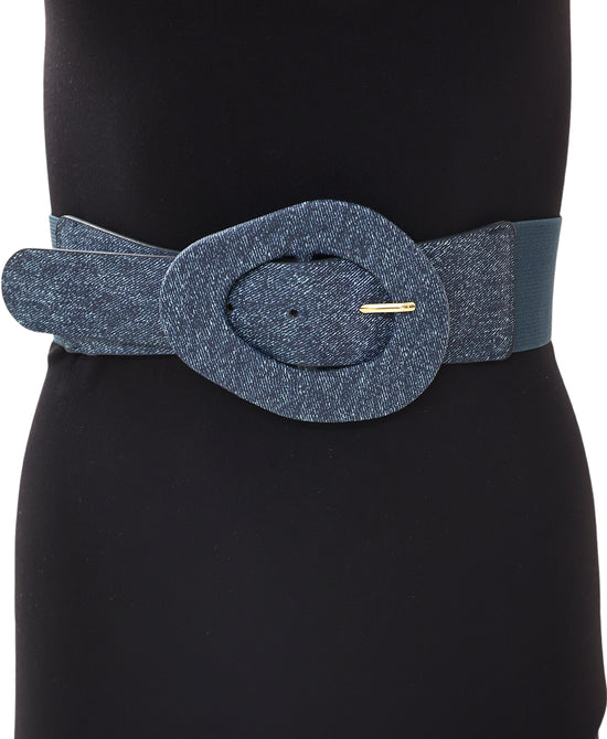 Denim Printed Buckle Belt view 