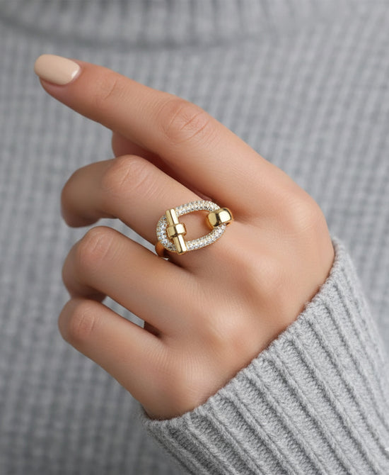 Cubic Zirconia Oval Statement Ring view 