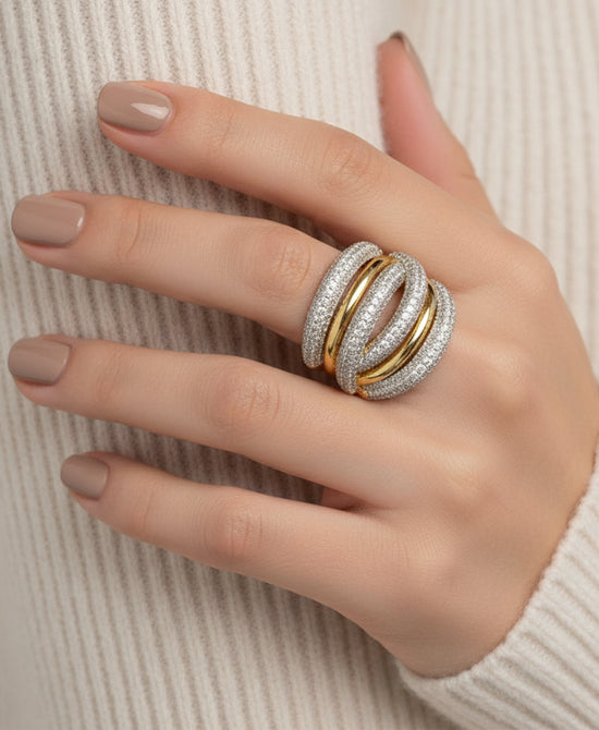 Cubic Zirconia Statement Ring view 