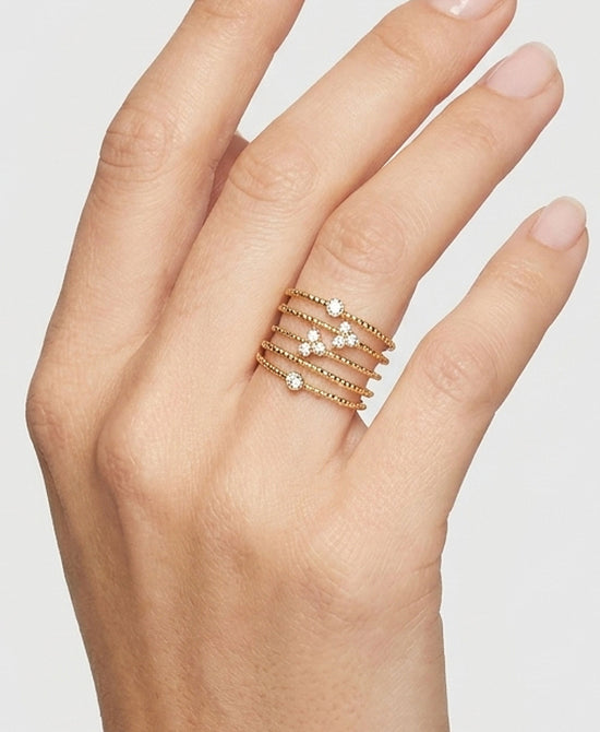 
Cubic Zirconia Coil Ring in GOLD view 1