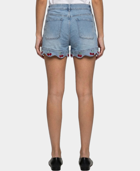 Shorts w/ Embroidered Cherry view 2