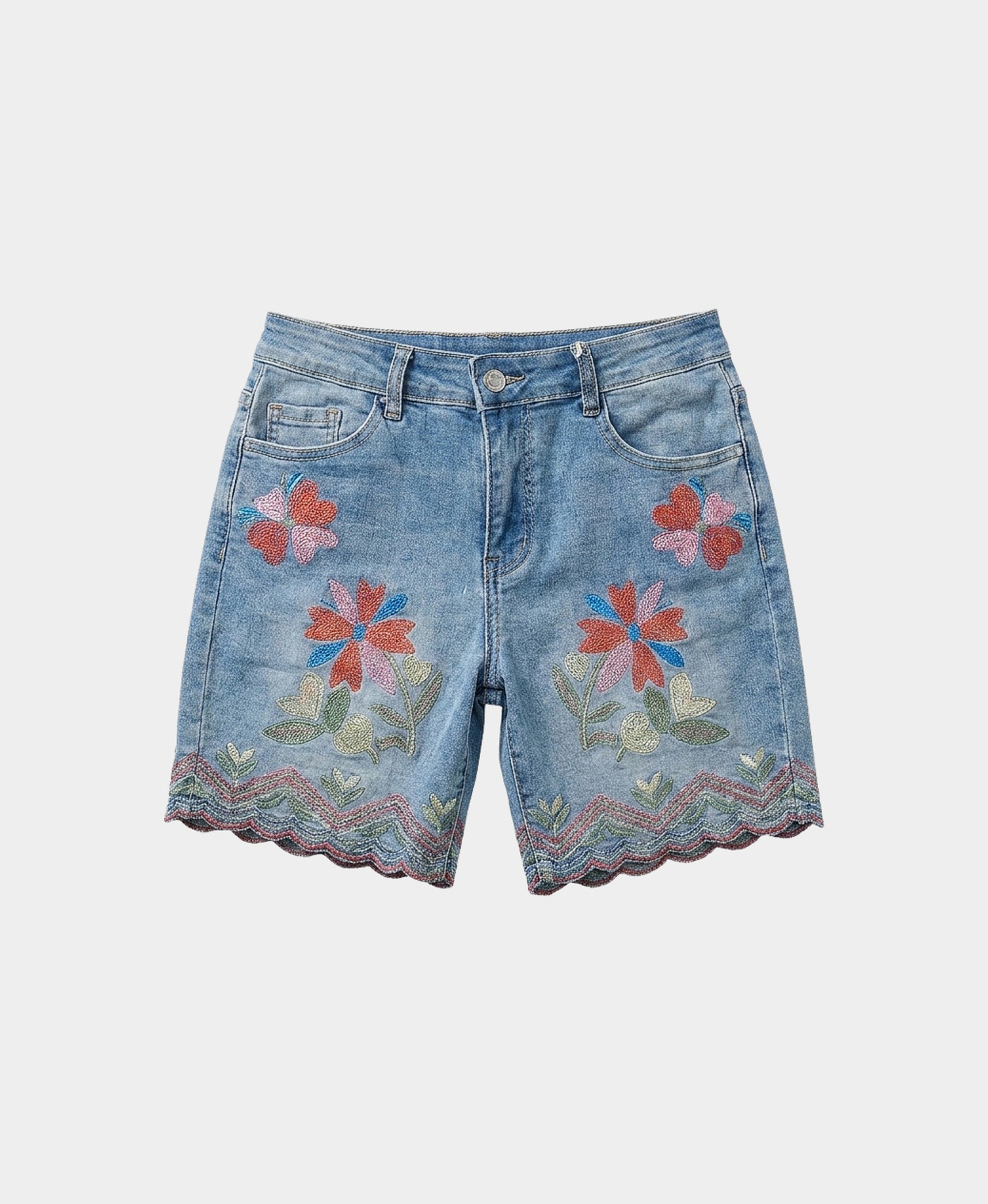 Shorts w/ Embroidered Detail – FOX'S - Online