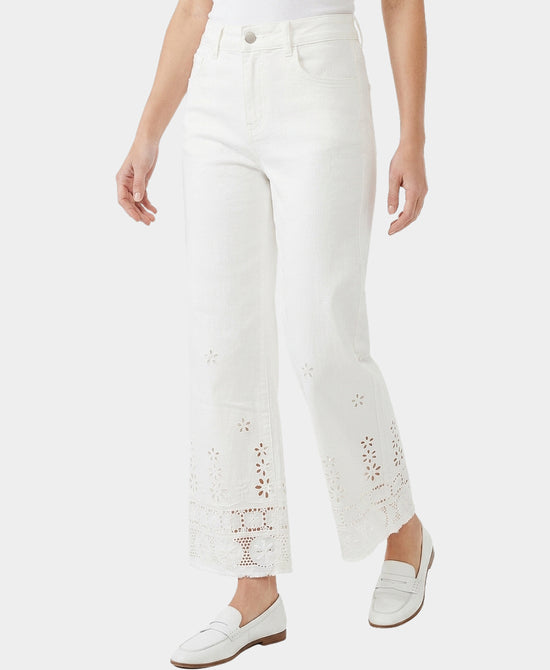 
Jeans w/ Laser Cut in WHITE view 1