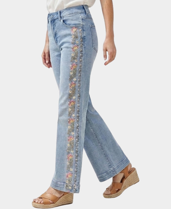 
Embroidered Jeans in MEDIUM WASH view 2