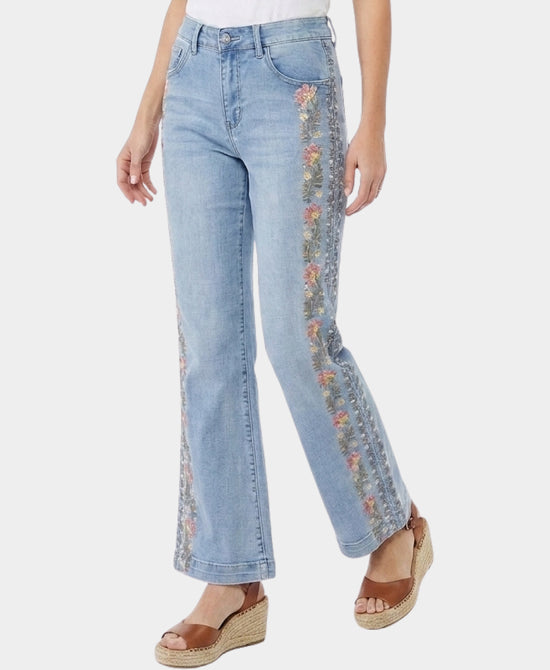 
Embroidered Jeans in MEDIUM WASH view 1