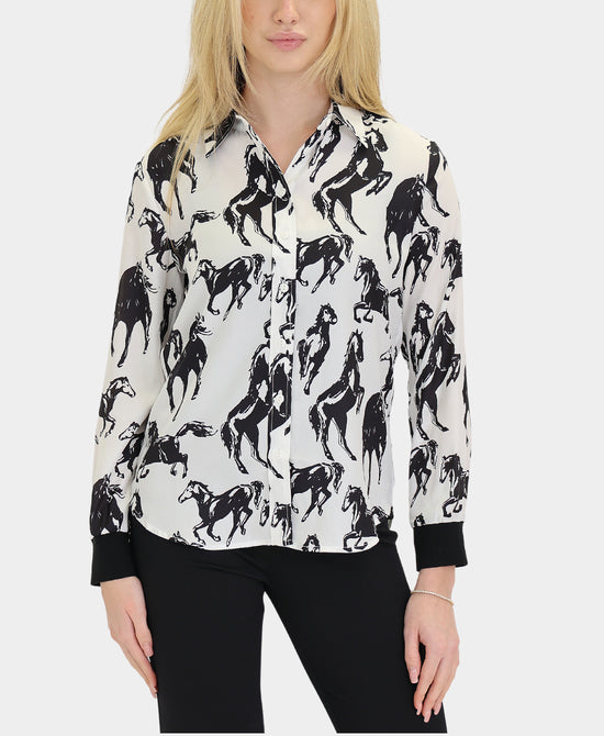 Horse Print Blouse view 