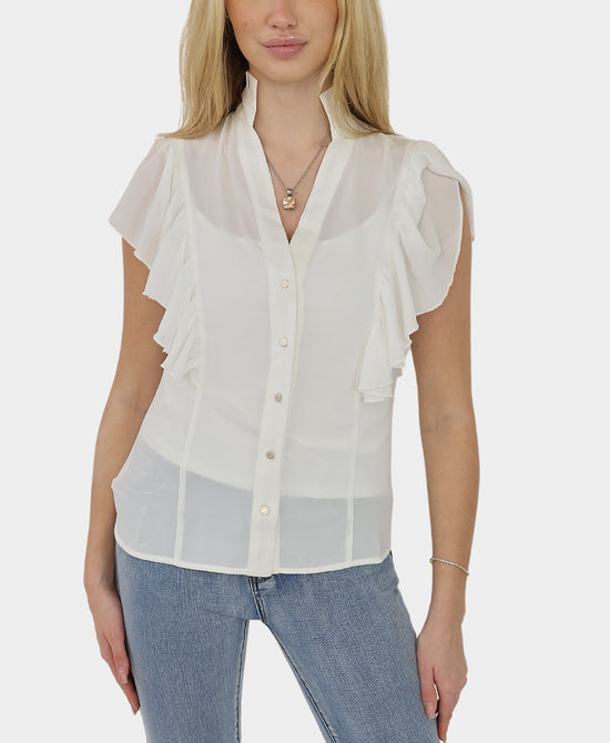 Chiffon Ruffle Blouse view 