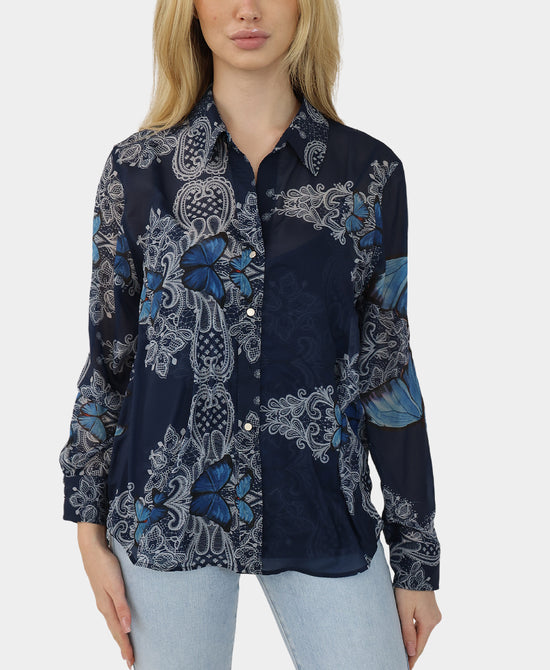 Butterfly Print Blouse view 