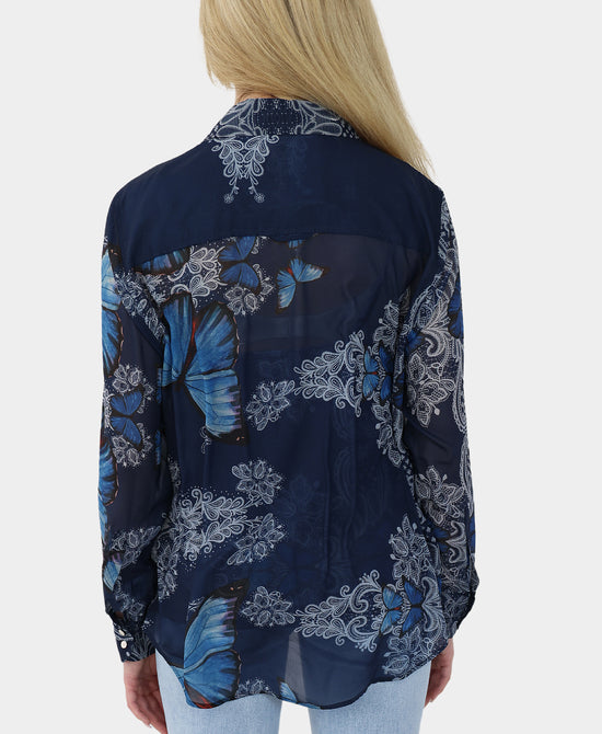 Butterfly Print Blouse view 