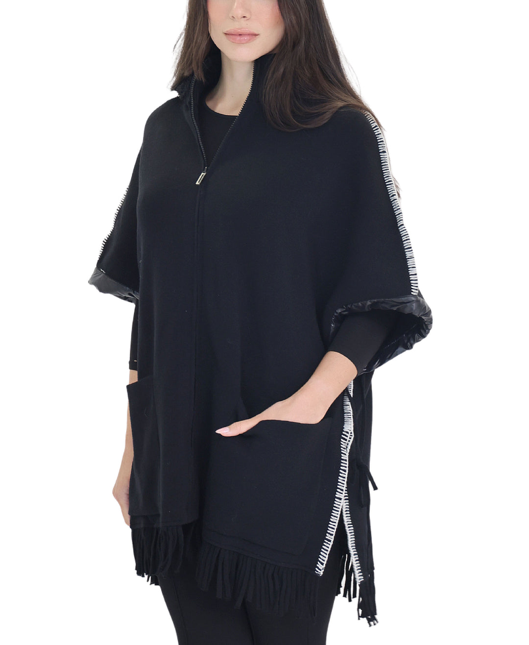 Poncho w/ Stitching Detail – FOX'S - Online