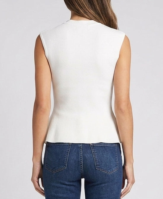 
Knit Top w/ Silver Beads in WHITE view 2