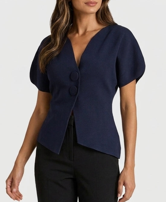 
Knit Cardigan w/ Slit Sleeves in NAVY view 1