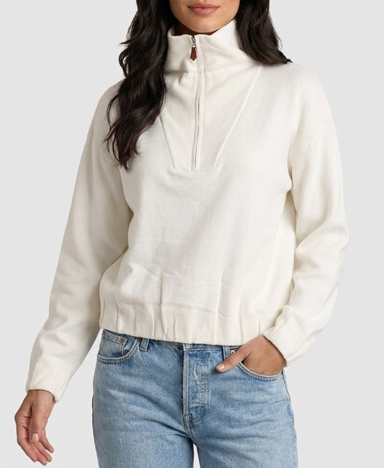 
Quarter Zip Sweater in IVORY view 1