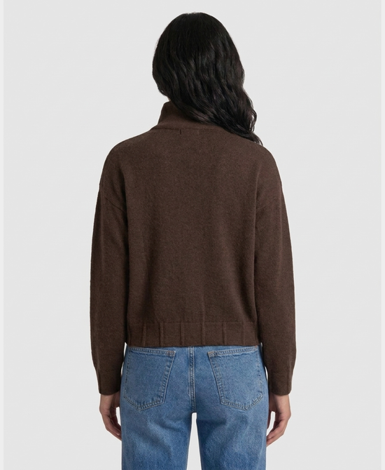 
Quarter Zip Sweater in BROWN view 2