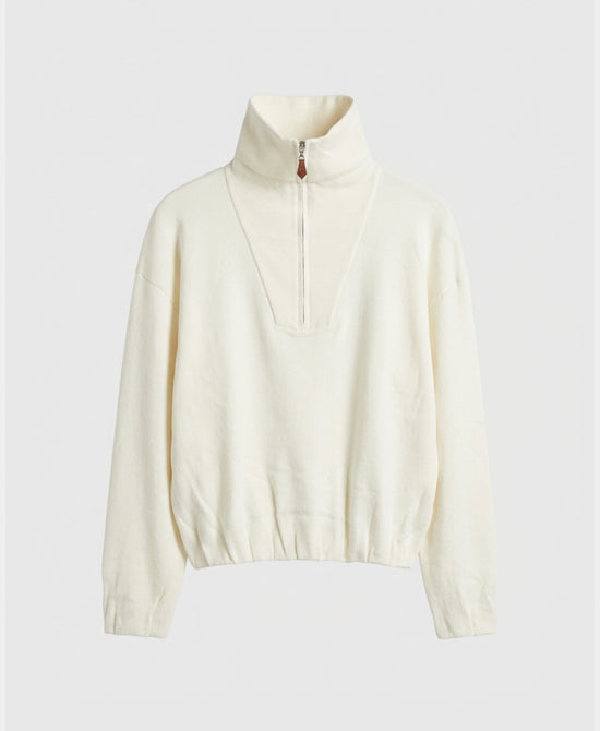 
Quarter Zip Sweater in IVORY view 2
