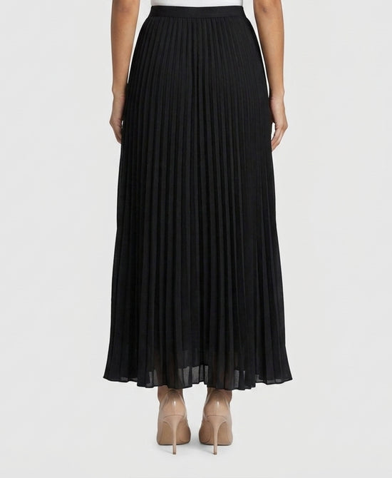 
Pleated Maxi Skirt in BLACK view 2