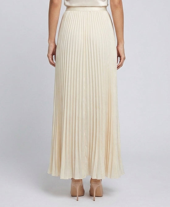 
Pleated Maxi Skirt in CREAM view 2