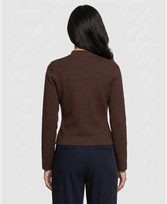 
Knit Band Cardigan in BROWN view 2