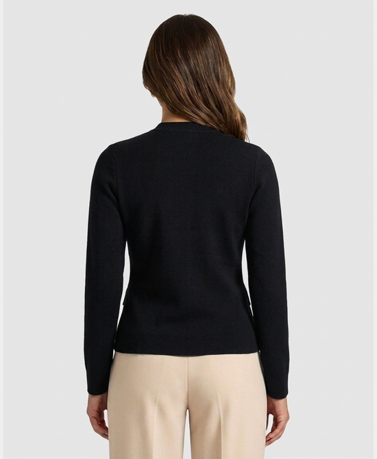 
Peplum Knit Band Jacket in BLACK view 2