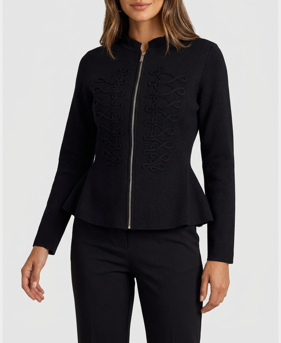 
Knit Band Jacket in BLACK view 1