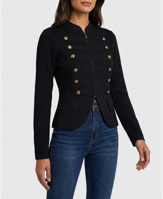 
Knit Band Jacket in BLACK view 1