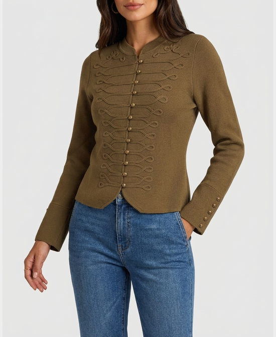 
Knit Band Jacket in OLIVE view 1