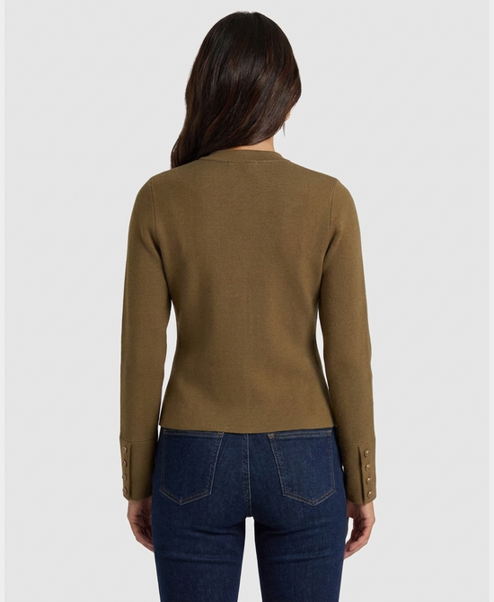 
Knit Band Jacket in OLIVE view 2