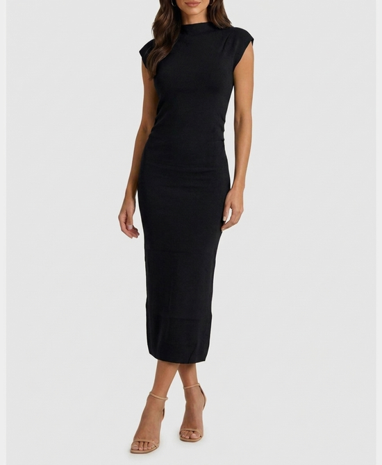 
Knit Maxi Dress in BLACK view 1