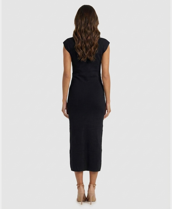 
Knit Maxi Dress in BLACK view 2