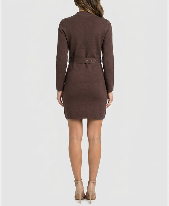 
Band Detail Knit Dress in BROWN view 2