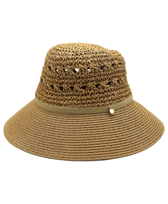 Crochet Hat w/ Trim Detail view 