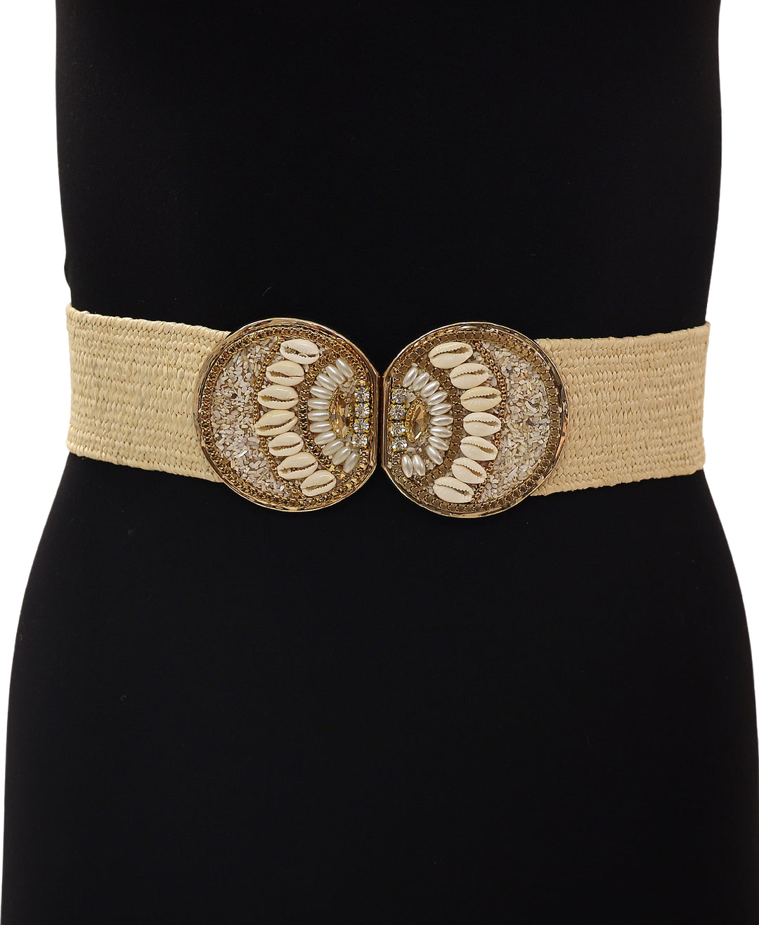 Seashell Buckle Stretch Belt – FOX display picture 1