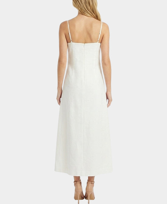 
3D Flower Maxi Dress in WHITE view 2