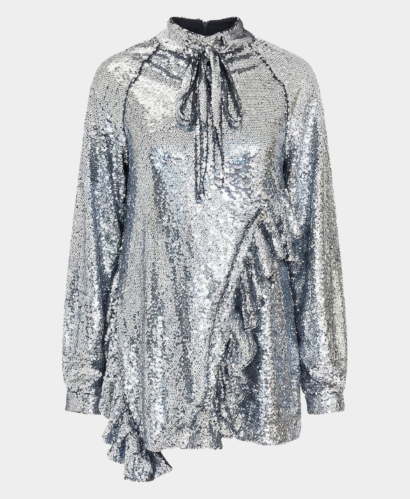 Asymmetrical Sequin Ruffle Top view 2